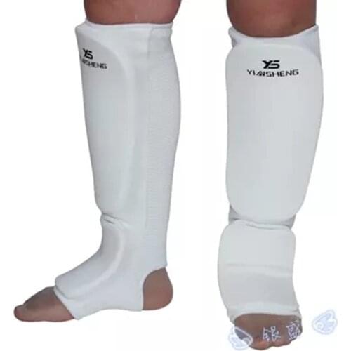 New Good quality karate Shin Instep Guards MMA Taekwondo leg guard Foot Sparring Pads white black Cloth Pad gear children adult