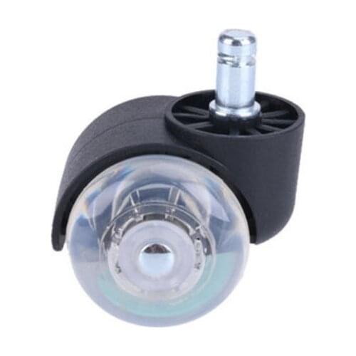 1/4PCS 2 Inch 360 Degree Swivel Caster Wheels PU Transparent Color Heavy Duty No Noise Wheel For Furniture Cabinet Sofa Caster