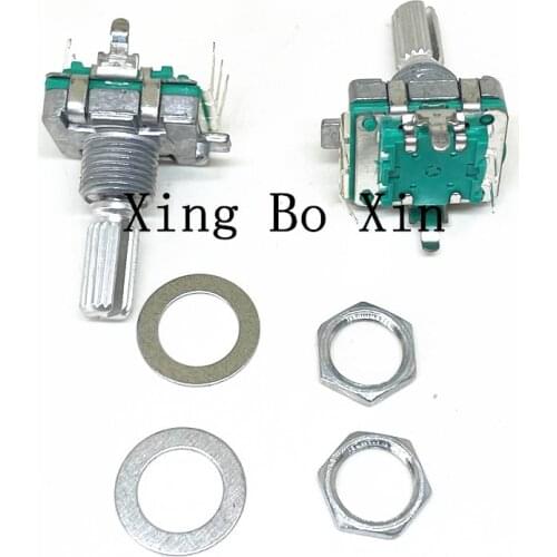 1PCS/10PCS EC16 rotary encoder 24 positioning number 24 pulse number axis length 20MM audio digital rotary potentiometer switch