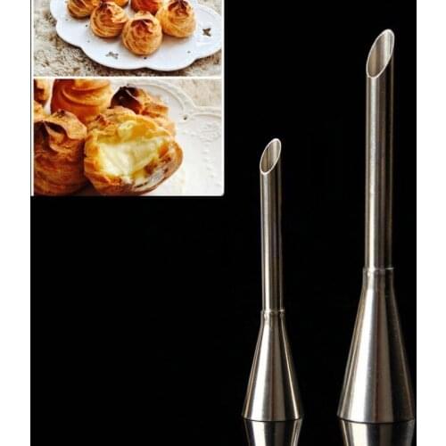 1PC 2 Sizes Cream Puff Icing Piping Nozzle Stainless Steel Sugarcraft Fondant Pastry Pointed Cup Cake Baking Tools CT1067