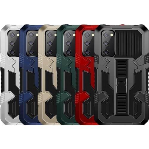100pcs/Lot Rugged Hybrid Shockproof Armor Phone Cases For Samsung Galaxy A51 A71 A02S A52 A72 A32 A12 A42 5G Bracket Holder