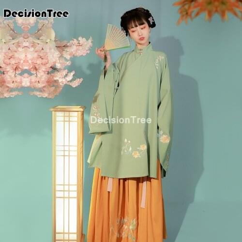 2021 ancient chinese traditional clothing hanfu women girls stage performance folk dance costume vintage costume party wear