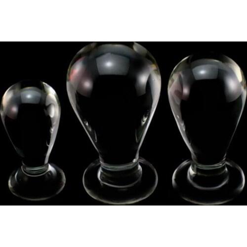 3PCS/lot Mushroom Glass Crystal Anal Plug Butt Beads Female Male Masturbation Masturbator Sex Toy Anal Stimulation Sex Product