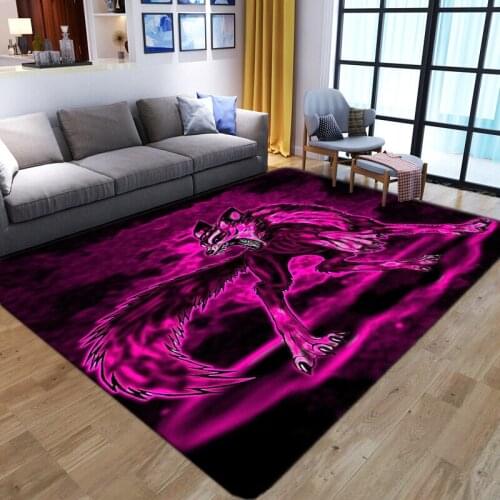3D Wolf Pattern Printing Carpets For Living Room Bedroom Carpet Kids Room Play Area Rug Baby Crawl Antiskid Mat Child Game Rugs