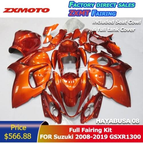 ZXMOTO Motorcycle Accessories Panel Bodywork Full Fairing Body Kit ABS Plastic For SUZUKI 2008-2019 GSXR 1300 Hayabusa 08 Orange