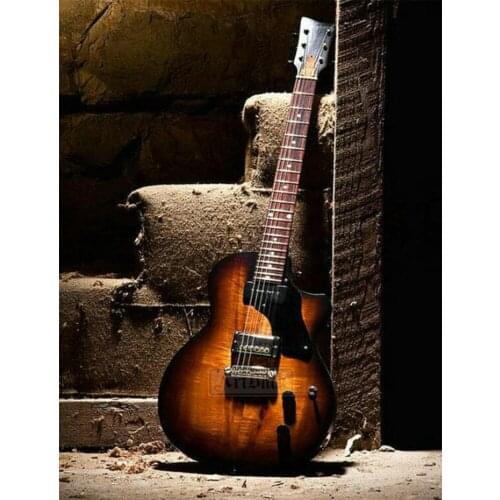 Guitar Music DIY 5D Diamond Painting Full Square/Round Mosaic 3D Embroidery Christmas Art Pictures Wall Decor Sticker Gift CV595