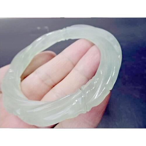 Antique jade, twisted silk bracelet, old goods, antique ice, jade, twist bangle
