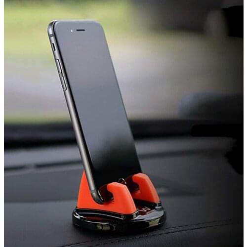 Car Ornament Universal Phone Holder 360 Degree Rotation PC + Silicone Car Accessory Dashboard Decoration For GPS Holder Phone