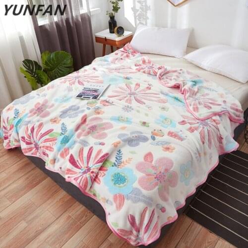 White pink blankets flower quilts twin full queen king adult blankets soft Throw Flannel blankets on Bed/car/sofa girls rugs