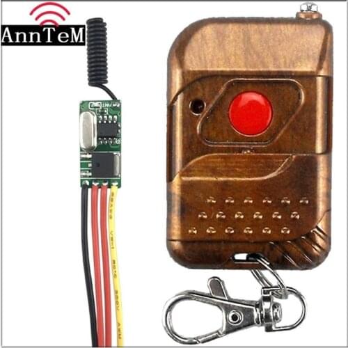 Wireless remote control switch Mini small 433mhz rf transmitter receiver 3.7v 5v 6v 9v 12 Battery power circuit micro Controller