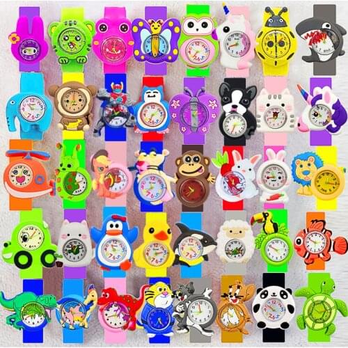 Cute 48 Patterns Baby Toys Children Watches Boy Girl Kids Digital Watch Child Patted Wrist Watch Birthday Gift Electronic Clock