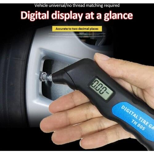 TH805 Digital Car Tire Tyre Air Pressure Gauge Meter LCD Display Manometer Barometers Tester for Car Truck Motorcycle Bike Test