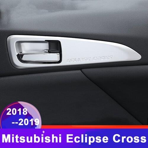 For Mitsubishi Eclipse Cross 2018 2019 Car Interior Door Handle Bowl Cover Trim Catch Frame Bezel Molding Garnish Surround