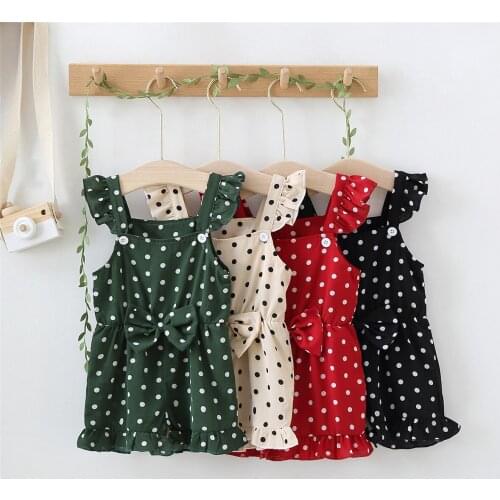 Newborn Baby Girls Boys Romper Polka Dots Print Square Neck Ruffles Short Sleeve Jumpsuits One Piece 4 Colors