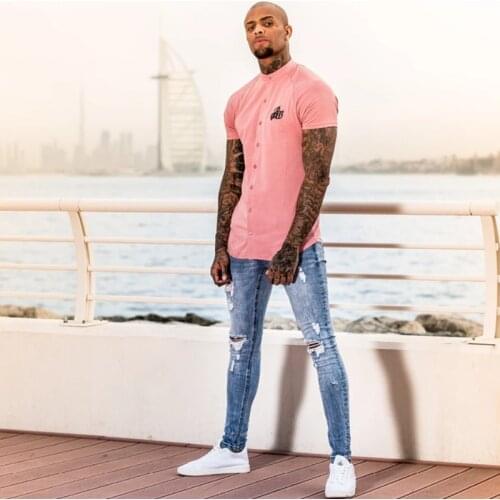 Mens Jeans European And American Fashion Hot Sell Men Slim Skinny Leg Pants Fashion Hip-Hop Wash Worn Micro Elastic Hole Jeans