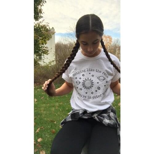 Nothing like rain when you're in outer space T-Shirt unisex women grunge art graphic vintage aesthetic camisetas tee tshirt top