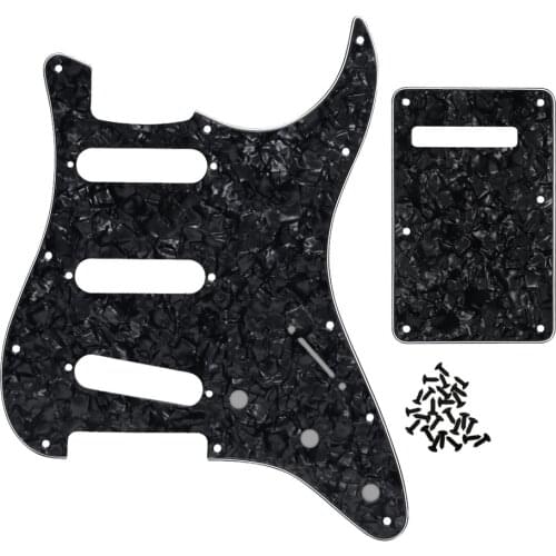 NEW 11 Holes SSS Guitar Strat Pickguard Backplate Tremolo Cover Set & Screws For FD ST Electric Guitar Parts