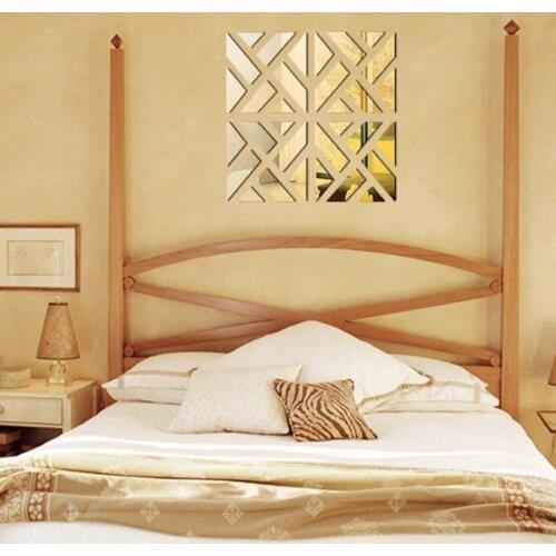 The new 3 d DIY acrylic mirror wall post modern home sitting room bedroom adornment wall mirror on the wall Free Shipping