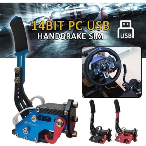 Pcmos 2020 PC 14Bit USB Handbrake SIM For G25/G27/G29 T500 Racing Games FANATECOSW DIRT RALLY Hand Brake System Red Black Blue