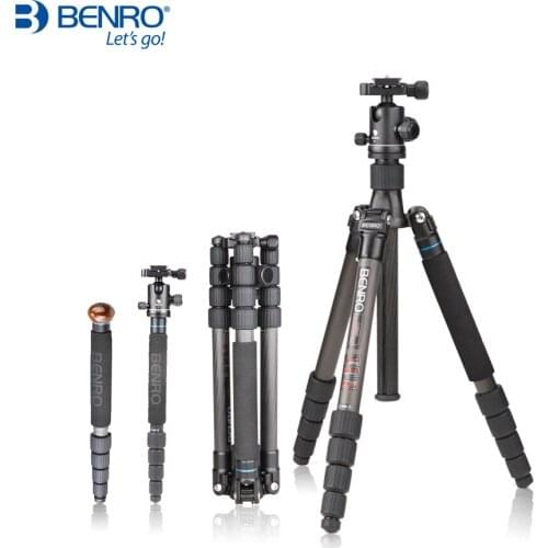 Benro C2692TB1 Tripod Carbon Fiber Reflexed Removerble Camera Stand Monopod With B1 Ball Head Carrying Bag Max Loading 12kg
