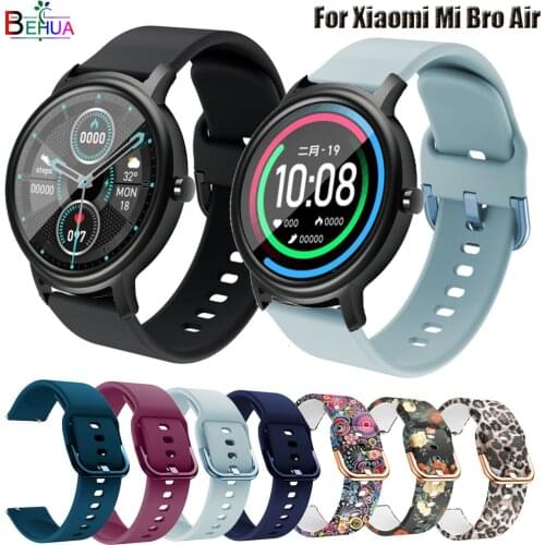Silicone For Mibro Air 20mm Strap For Xiaomi MiBro Color Band / Haylou LS02 Smart Wristband For Amazfit Bip U / Bip S / pop belt