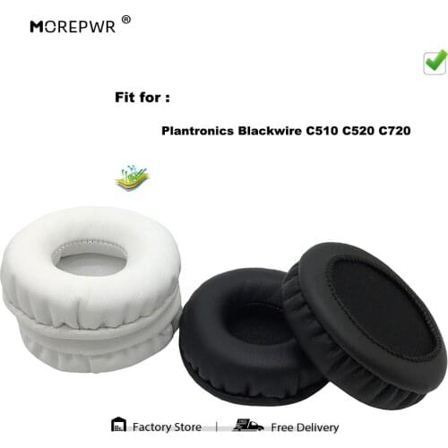 Replacement Ear Pads for Plantronics Blackwire C510 C520 C720 Headset Parts Leather Cushion Velvet Earmuff Earphone Sleeve Cover