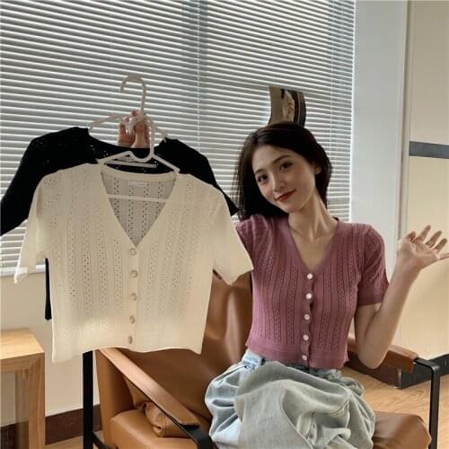 Suit Set Openwork Blouses