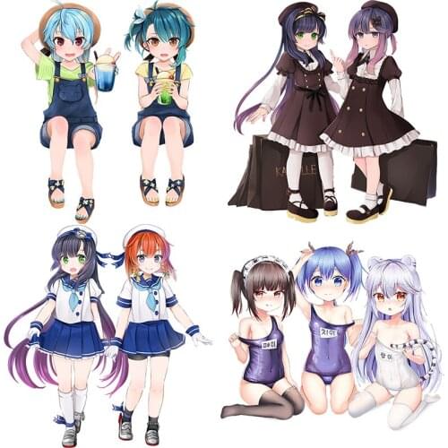 Three Ratels CDM367 cute Lori Anime Girl Car Sticker Super Staffie decal on Wall Fridge Toilet car bike wall sticker for kids