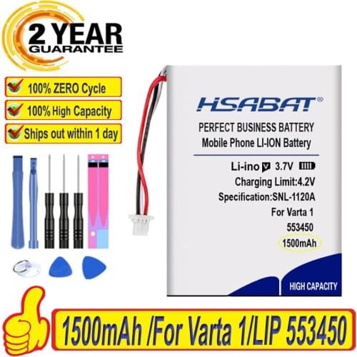 Top Brand 100% New 1500mAh Battery for Varta 1/LIP 553450 Remote Batteries + free tools