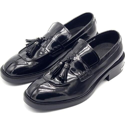 Spring and autumn Pointed toe Genuine leather Business Shoes Oxford Formal Metal Loafers handmade Fashion men shoes