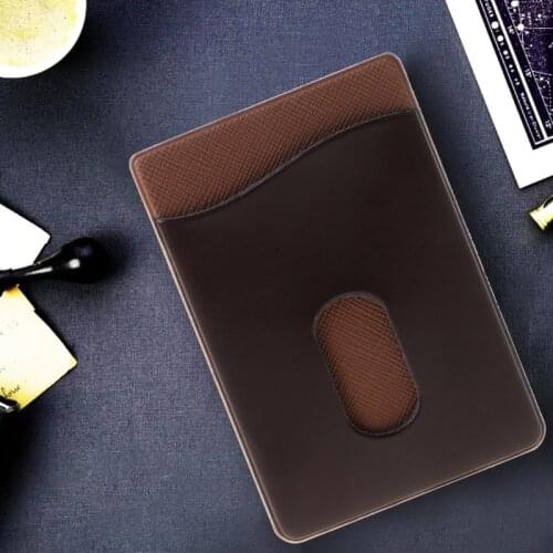 1Pc Leather Card Holder Sticker 3M Adhesives Credit ID Card Mobile Phone Back Pocket Wallet Case Stickers Bag Pouch Hot