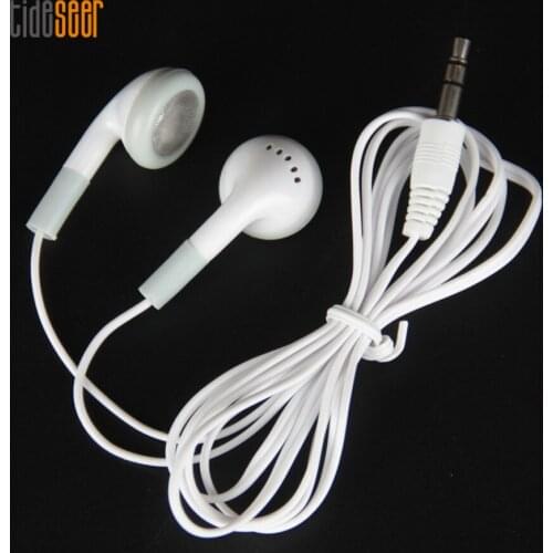 100pcs White Cheapest Disposable 3.5mm In-Ear Earphone For School Library Museum Travel Company gift for Phone Pad MP3 MP4