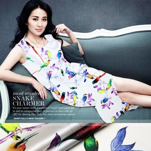 118cm wide silk stretch satin fabric meter 19 mm digital inkjet Chinese silk fabric spandex natural silk fabric wholesale cloth