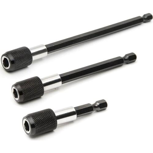 3Pcs/Set 60mm/100mm/150mm Magnetic Screwdriver Extension Bit Quick Release 1/4 Hex Shank Tools Holder Tool Drill Bits Set