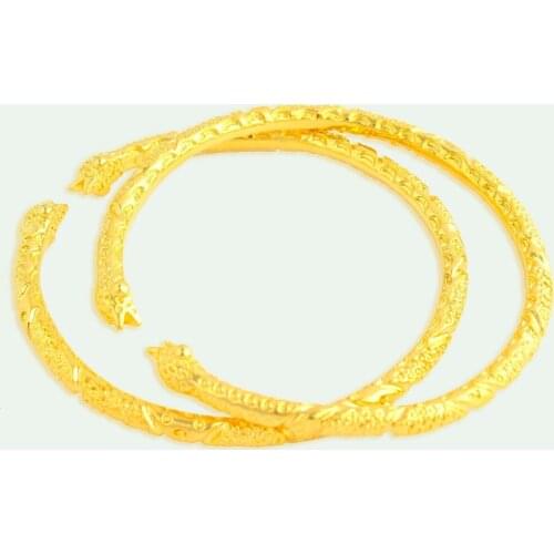 2018 African Women Gold Fashion Bangle Adjustable Size Bangle Gold color Jewelry Gifts