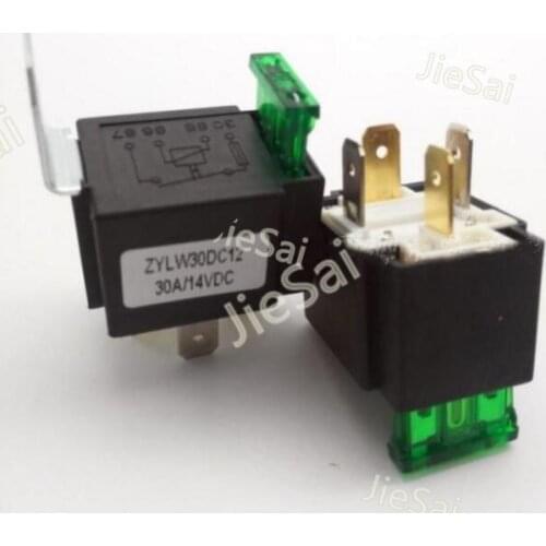 Car Motor Automotive relay Fused Relay DC 12V/24v 30A with relay socket with Fused On/Off