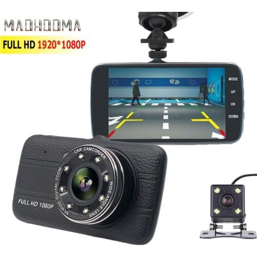 Car Dvr Camera 4.0" Full HD 1080P Dash Cam Auto Registrator Dual Lens Dashcam Night Vision With Rear View Camera Video Recorder
