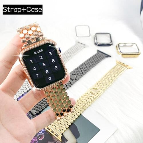 Band For Apple Watch6 5 4 3 2 1 42mm 38mm Metal Stainless Steel Watchband 40MM 44MM Bracelet Strap for iWatch Series Accessories