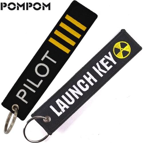 POMPOM Fashion Launch Keychain for Motorcycles Cool Motorbiker Key Tag Pilot Key Chains for Aviation Gifts Key chains llaveros