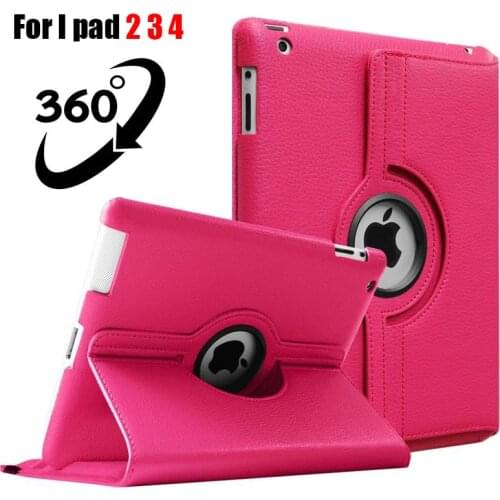 Funda Capa for Case iPad 2 3 4 A1395 A1396 A1397 A1416 A1430 A1403 Tablet Cover Case Smart Wake-Sleep 360-Rotate Cover Case