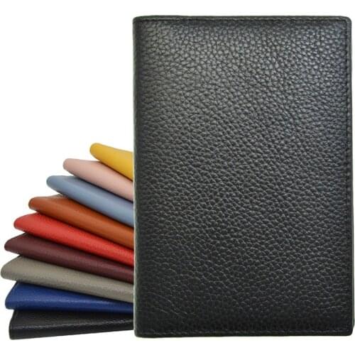 100% Genuine Leather Passport Holder Soft Candy Color Case Cow Leather Cover For The Passport Wallet Suit for Custom name/logo