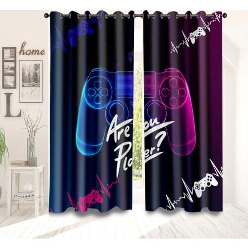 Childrens fashion curtains for kids room half shade high quality curtains living room children bedroom / Game pattern curtains