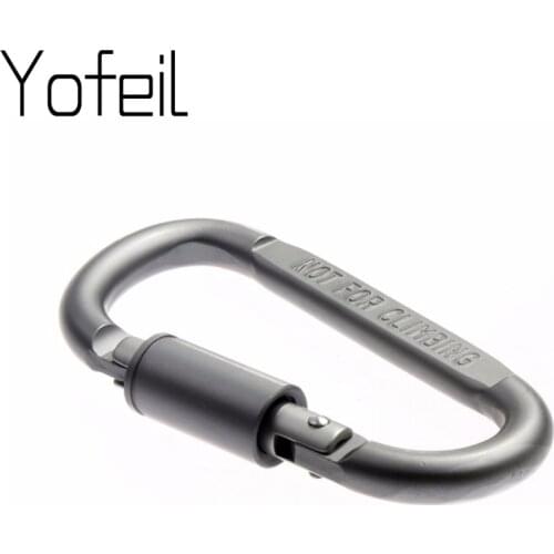 2PCS/Lot Carabiner Crampons D Shape Keys Climbing Carabiner Equipment For Mountaineering Outdoor Camping Buckle Sports Squipment