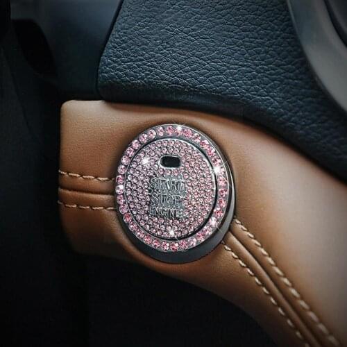 One-click Car Start Button, Matching Crystal, Diamond Bar, Circle, Decoration, Sticker Crystal L3G6