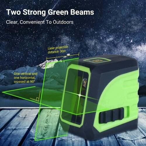 KKmoon 2D Laser Level 2 Lines Green Light Self-Leveling Laser Level Cross Green Lines Laser Leveling Device with Magnetic Mount