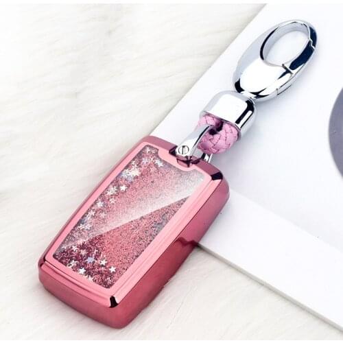 Fashion Quicksand Soft TPU Car Key Case Cover For Land Rover LR4 LR2 Range Rover Discovery 5 Sport Evoque 2018 2019 Accessories