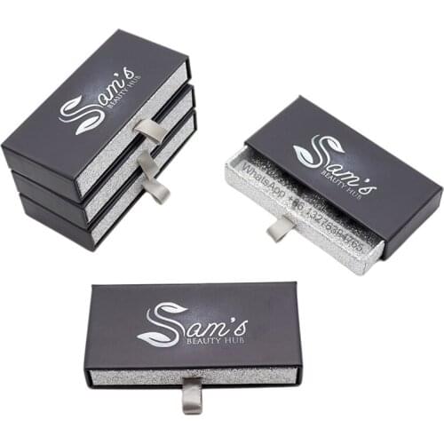 Cruelty Free 5D 25mm Mink Eyelashes With Packing Private Label Eyelash Box Black Sliver Glitter Custom Eyelash Packaging