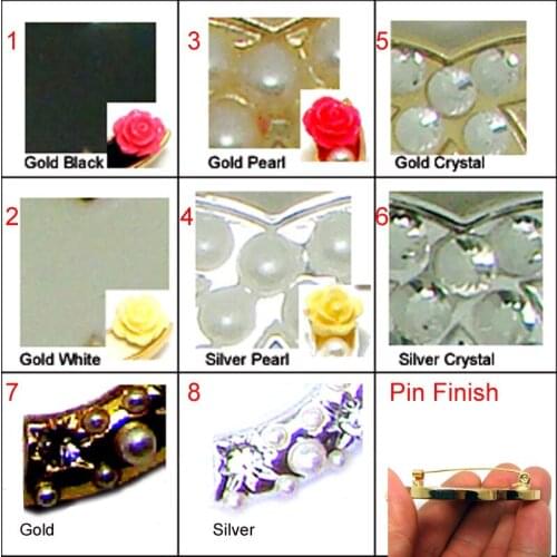 New designer shiny gold or SLV crystals, pearls or enamel metal alloy badge pin brooch fashion brooch ornament jewelry
