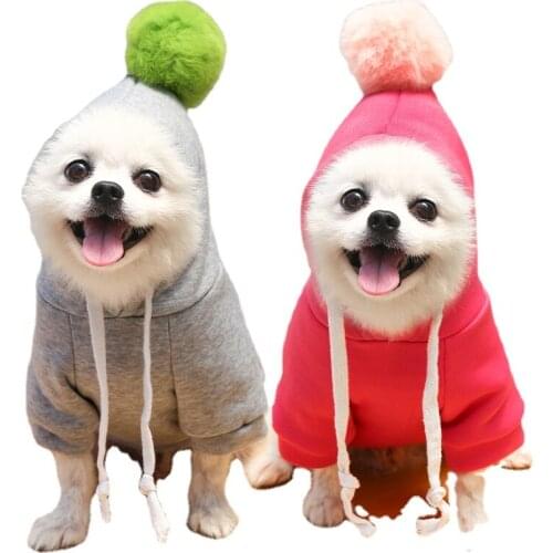 Autumn&Winter Cartoon Sweater for Teddy Pomeranian French Bulldog Puppy Hoodie Cat Coat Dog Clothes for Small Dogs Warm Costume