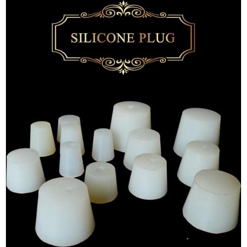 Home Brew Wine Stoppers Silicone Plug With Hole For Airlock Valve Bubbler Grade Silicone Rubber Stopper Brewing tool acces